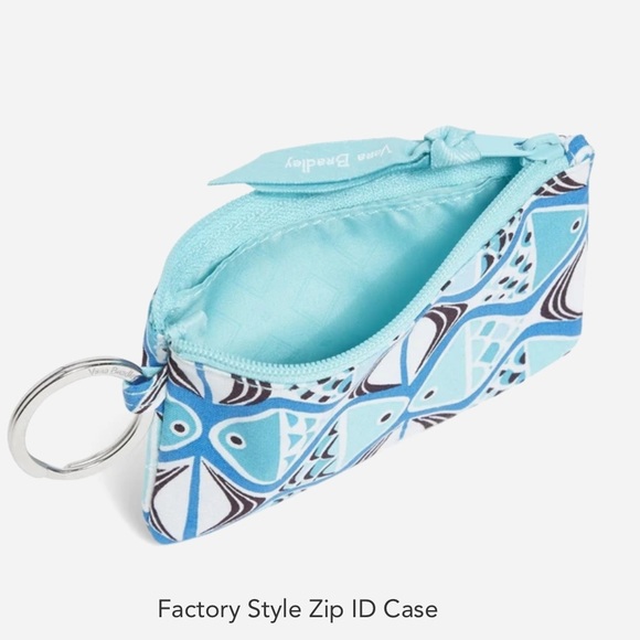 Vera Bradley Zip ID Case in Go Fish Blue - Picture 3 of 5